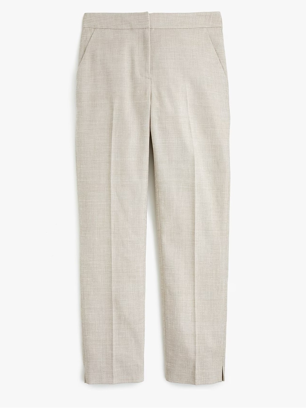 J Crew Size 8T/8 Tall Tan Linen Blend Easy Stretch Pants Elastic Waist